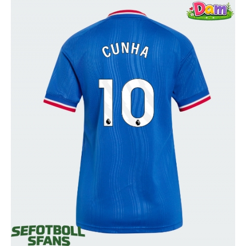 Manchester United Matheus Cunha #10 Bortatröja Kvinnor 2026-27 Kortärmad